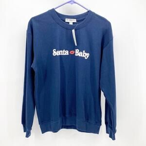 Sub.Urban Riot blue Santa baby sweater shirt oversized longline cozy Christmas